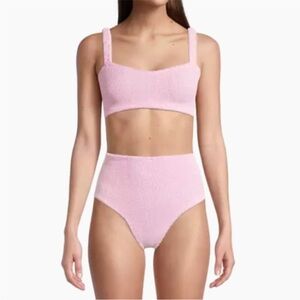 Hunza G Xandra Light Pink High Waist Bikini Set OS